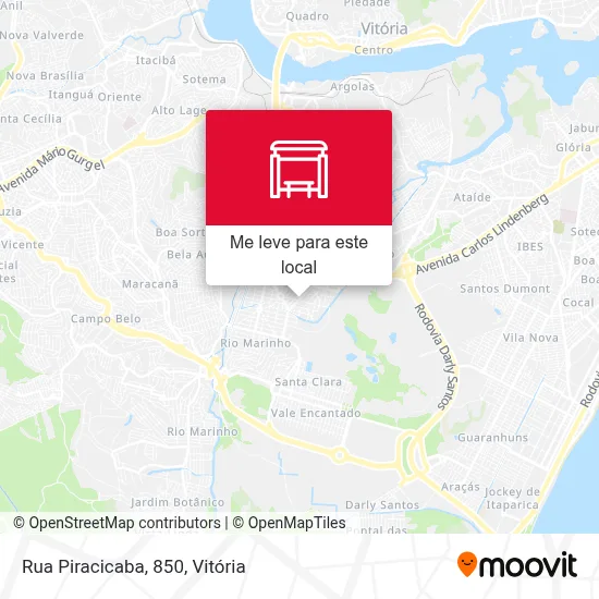 Rua Piracicaba, 850 mapa