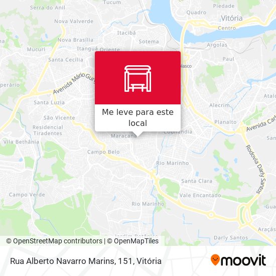 Rua Alberto Navarro Marins, 151 mapa
