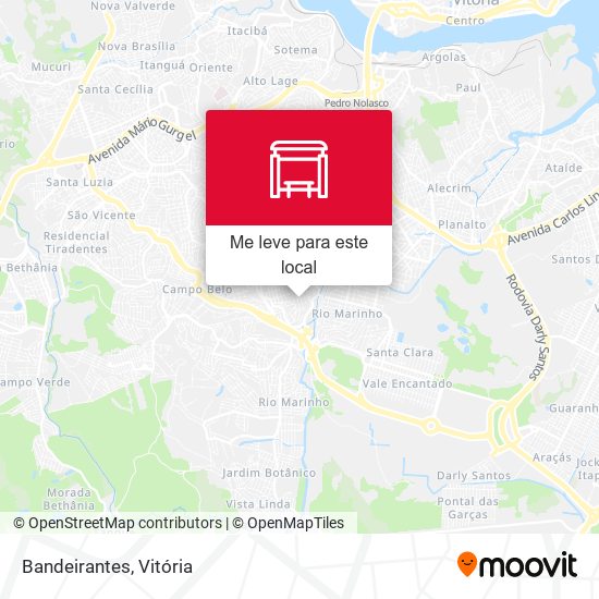 Bandeirantes mapa