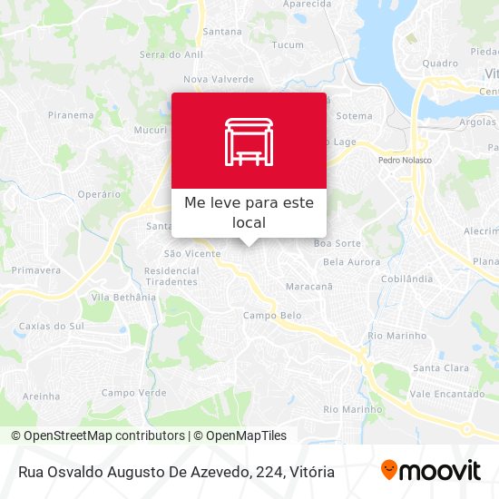 Rua Osvaldo Augusto De Azevedo, 224 mapa