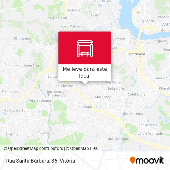 Rua Santa Bárbara, 36 mapa
