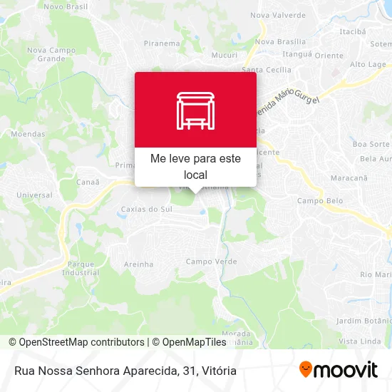 Rua Nossa Senhora Aparecida, 31 mapa