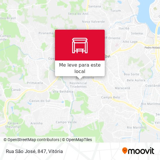 Rua São José, 847 mapa