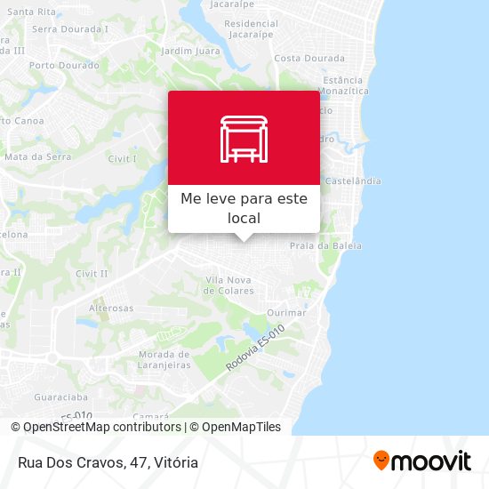 Rua Dos Cravos, 47 mapa
