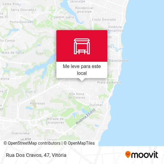 Rua Dos Cravos, 47 mapa