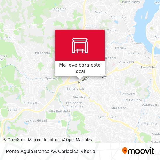 Ponto Águia Branca Av. Cariacica mapa