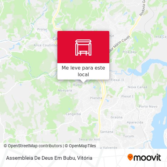Assembleia De Deus Em Bubu mapa