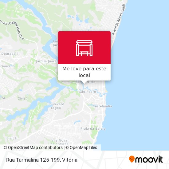 Rua Turmalina 125-199 mapa