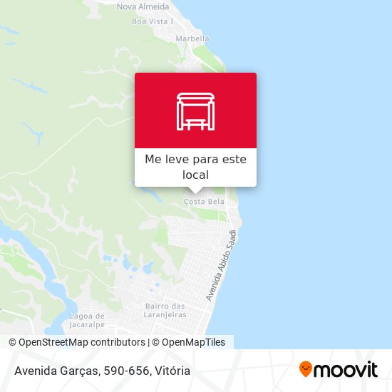 Avenida Garças, 590-656 mapa