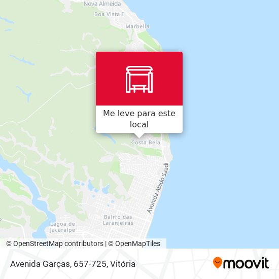 Avenida Garças, 657-725 mapa