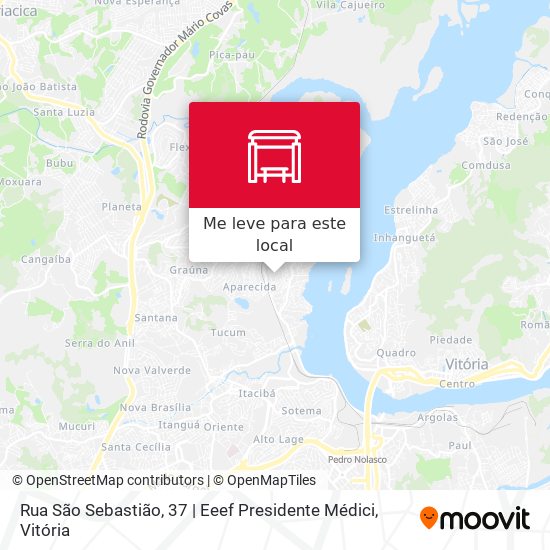 Rua São Sebastião, 37 | Eeef Presidente Médici mapa