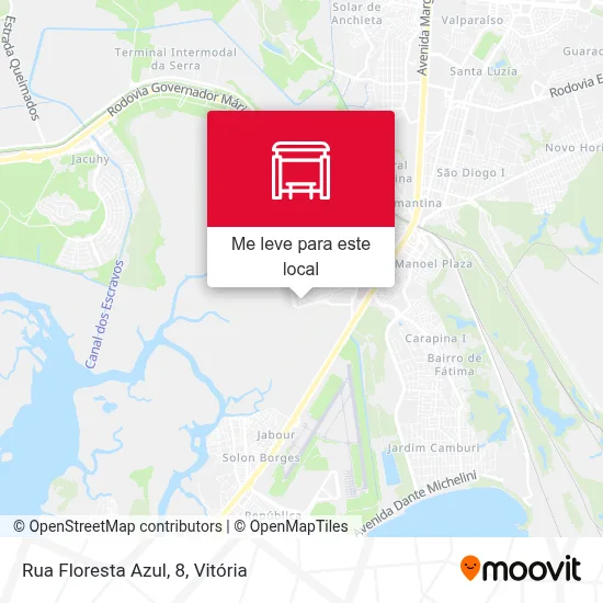 Rua Floresta Azul, 8 mapa