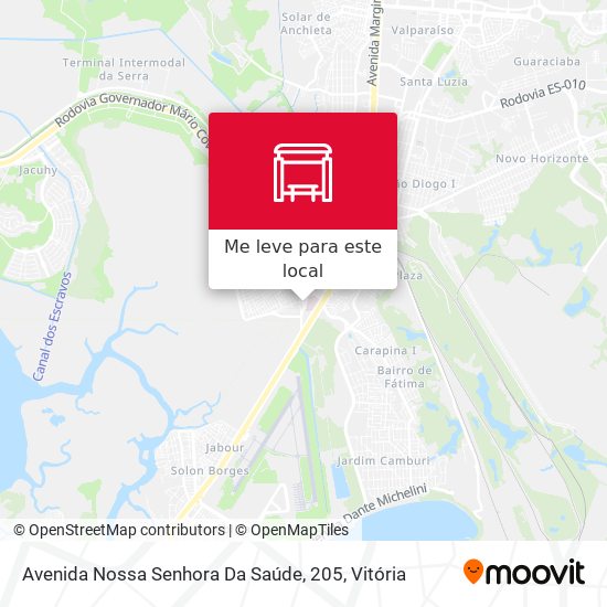 Avenida Nossa Senhora Da Saúde, 205 mapa