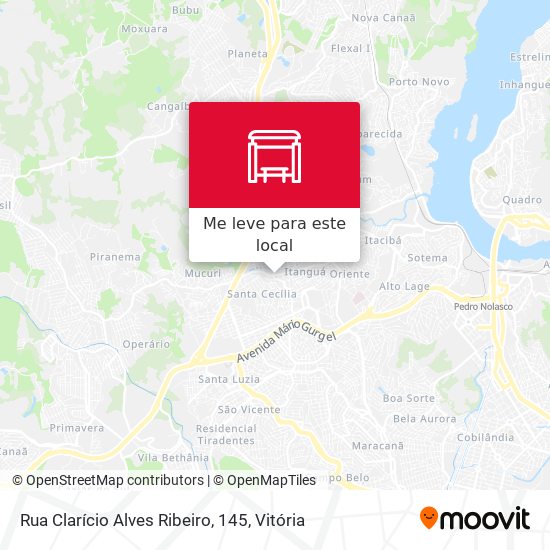 Rua Clarício Alves Ribeiro, 145 mapa
