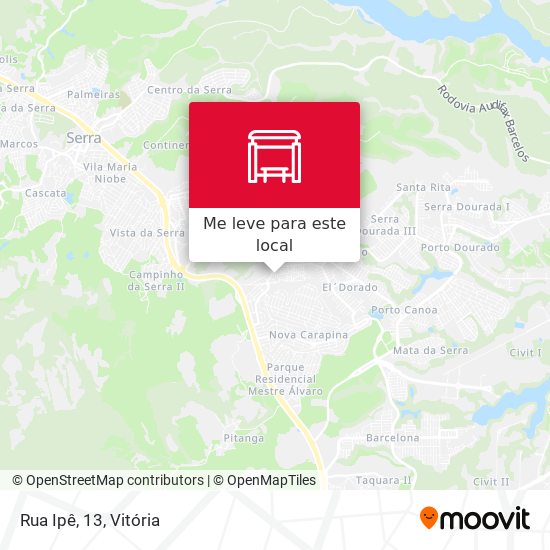 Rua Ipê, 13 mapa