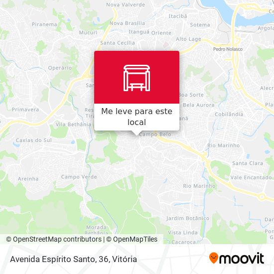 Avenida Espírito Santo, 36 mapa