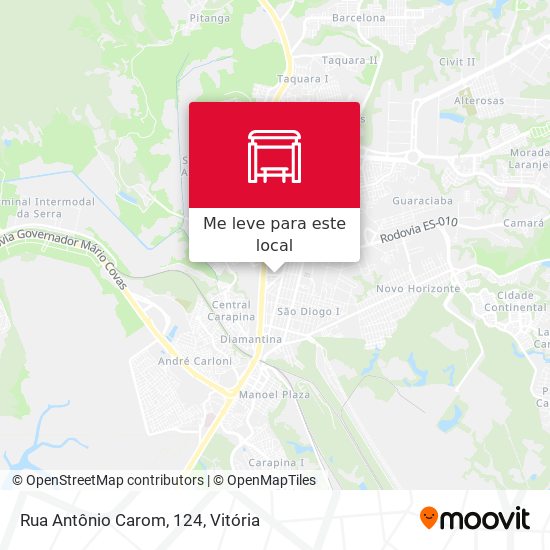 Rua Antônio Carom, 124 mapa