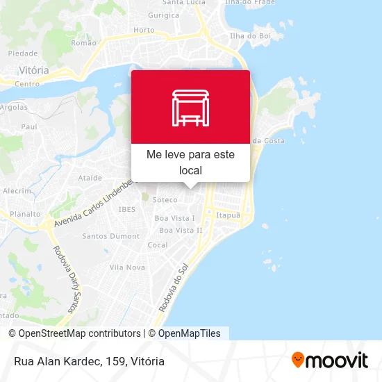 Rua Alan Kardec, 159 mapa