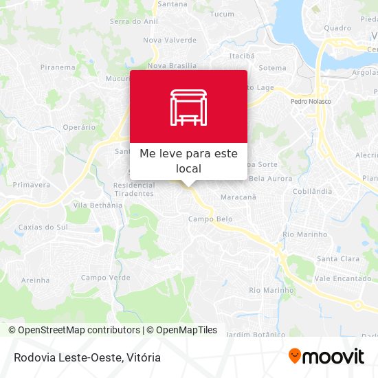 Rodovia Leste-Oeste mapa