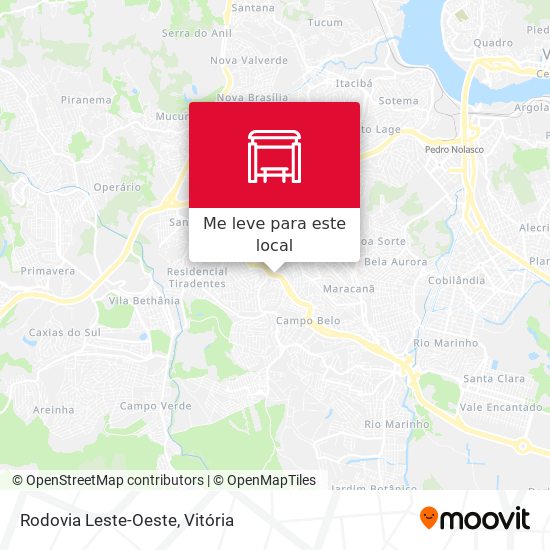 Rodovia Leste-Oeste mapa