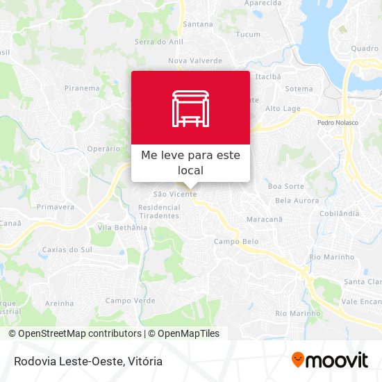 Rodovia Leste-Oeste mapa