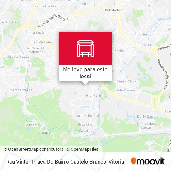 Rua Vinte | Praça Do Bairro Castelo Branco mapa