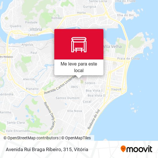 Avenida Rui Braga Ribeiro, 315 mapa