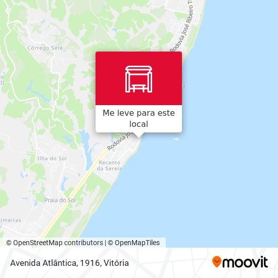 Avenida Atlântica, 1916 mapa