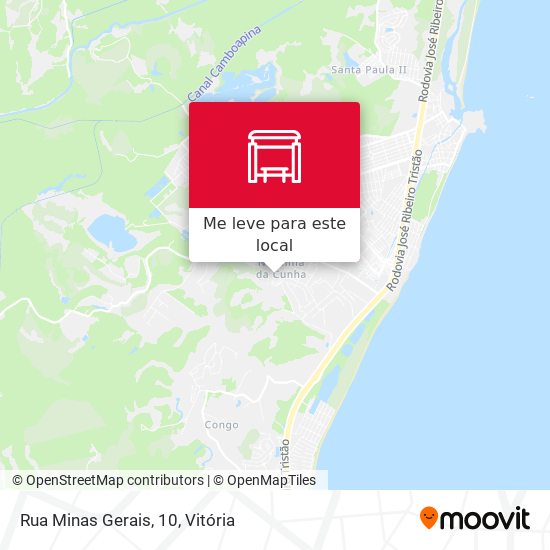 Rua Minas Gerais, 10 mapa