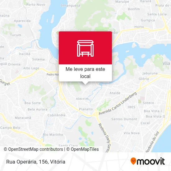 Rua Operária, 156 mapa
