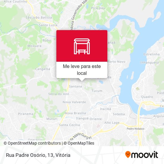 Rua Padre Osório, 13 mapa