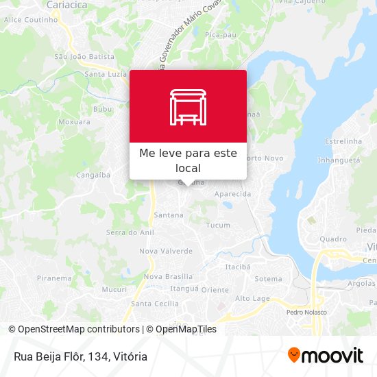 Rua Beija Flôr, 134 mapa