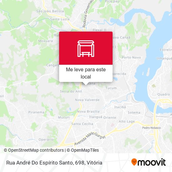 Rua André Do Espírito Santo, 698 mapa