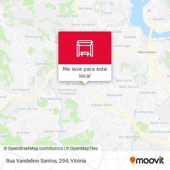 Rua Vandelino Santos, 294 mapa