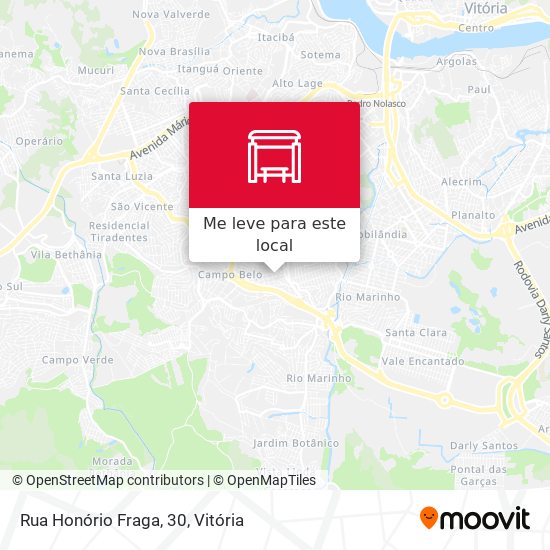 Rua Honório Fraga, 30 mapa