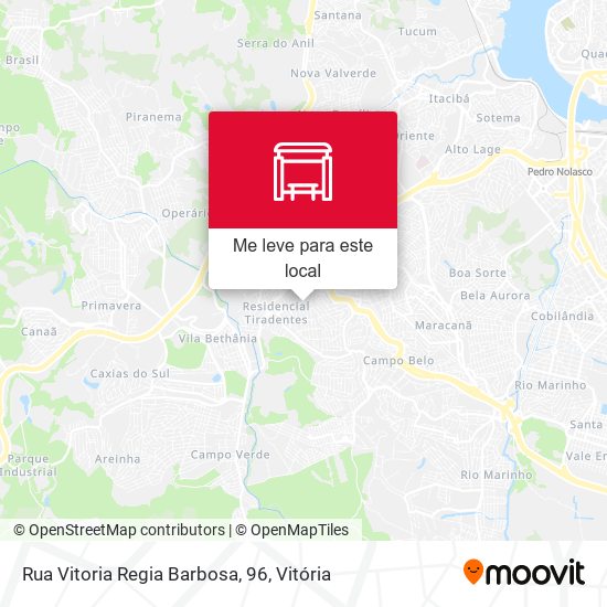 Rua Vitoria Regia Barbosa, 96 mapa