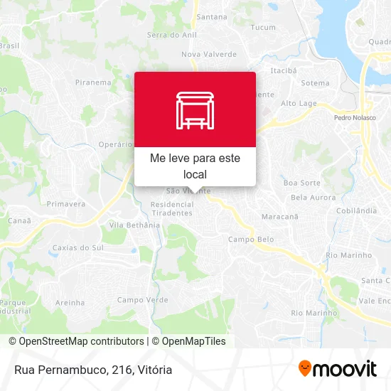 Rua Pernambuco, 216 mapa