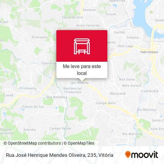 Rua José Henrique Mendes Oliveira, 235 mapa