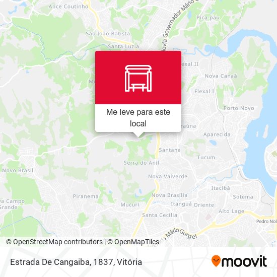 Estrada De Cangaiba, 1837 mapa