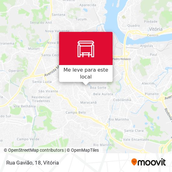 Rua Gavião, 18 mapa