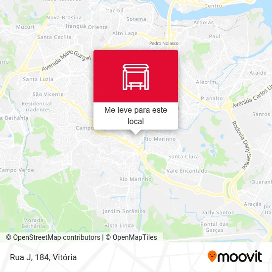 Rua J, 184 mapa