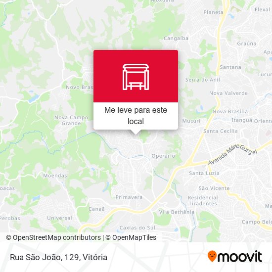 Rua São João, 129 mapa