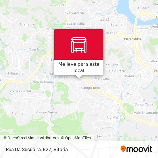 Rua Da Sucupira, 827 mapa