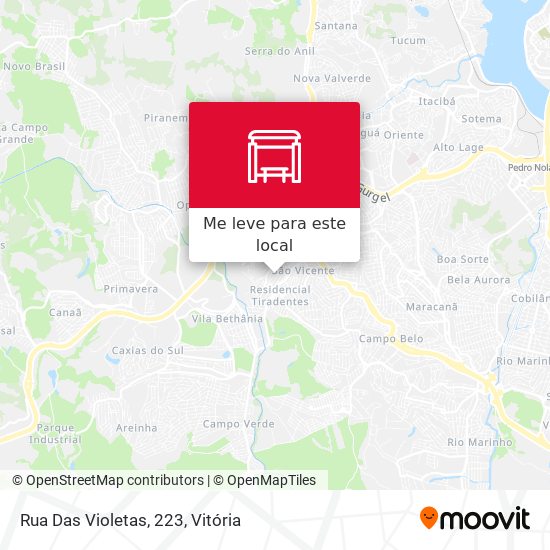 Rua Das Violetas, 223 mapa