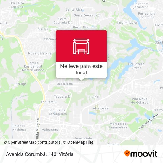 Avenida Corumbá, 143 mapa