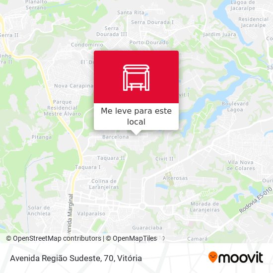 Avenida Região Sudeste, 70 mapa