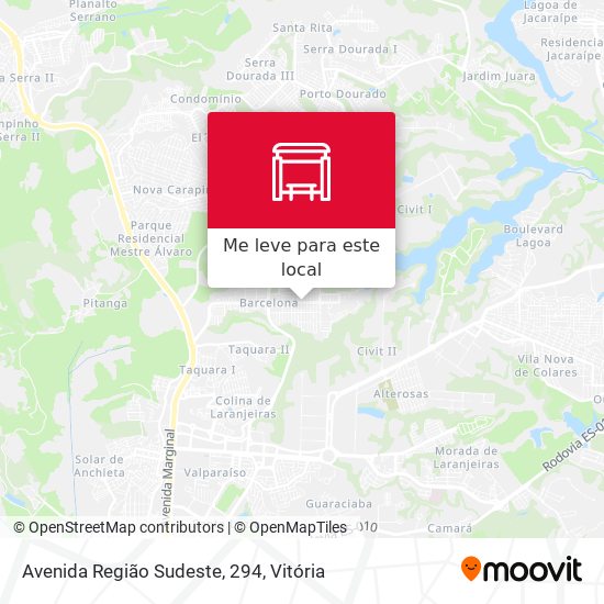 Avenida Região Sudeste, 294 mapa