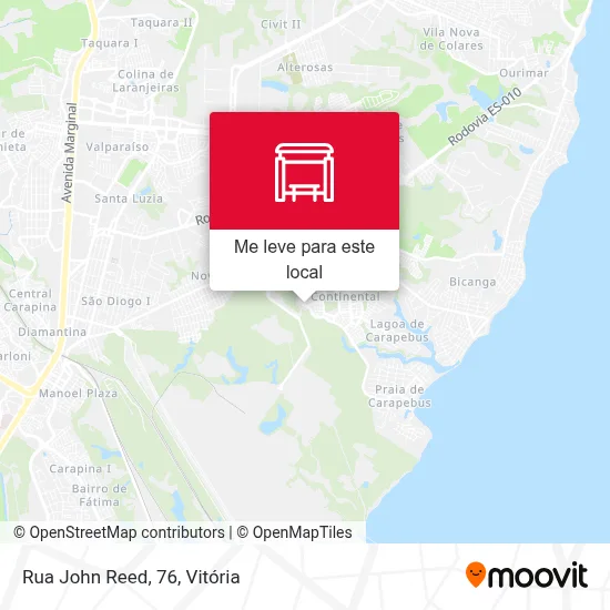 Rua John Reed, 76 mapa