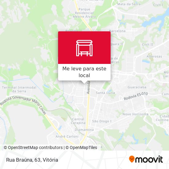 Rua Braúna, 63 mapa