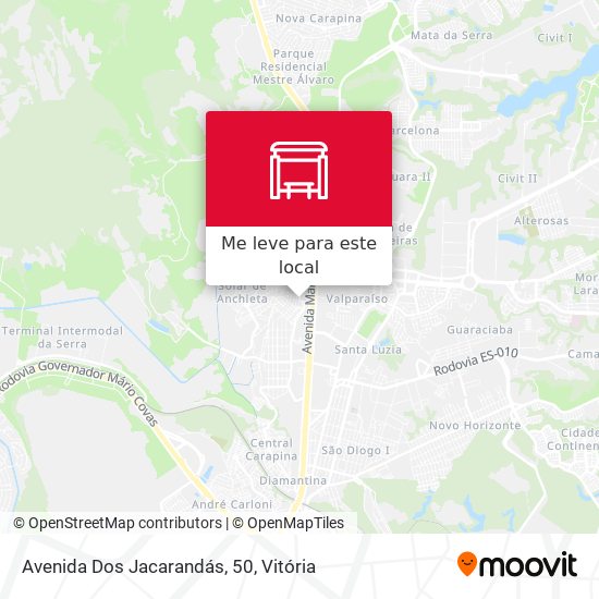 Avenida Dos Jacarandás, 50 mapa